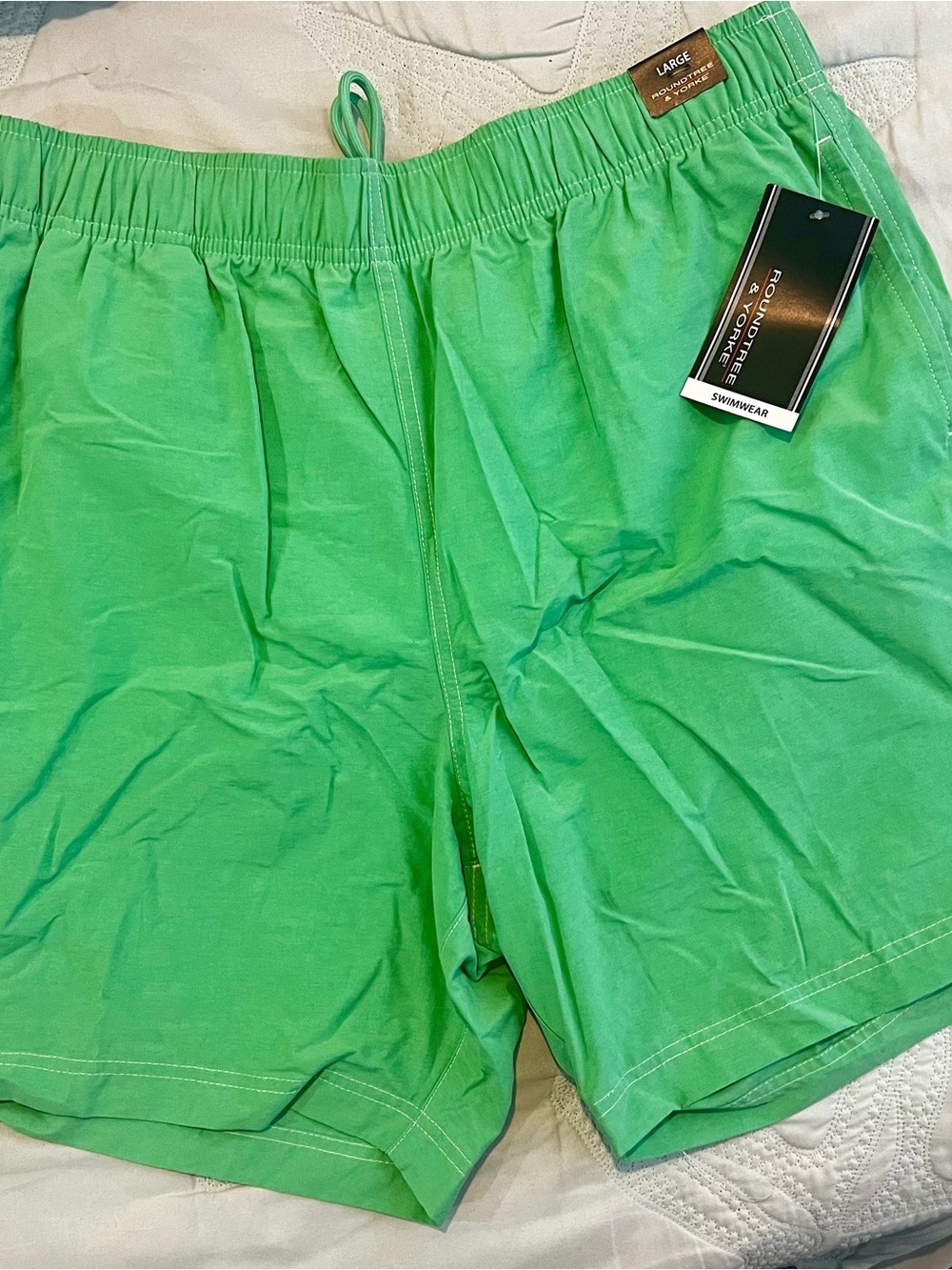 Roundtree & Yorke Kelly Green Athletic Swim Shorts
